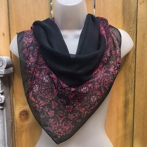 VTG Jim Renoir Breezy Floral Square Scarf. Made in Italy